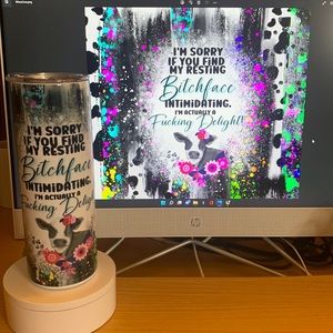 Bface cow 20 oz sublimation tumbler very vibrant in colors